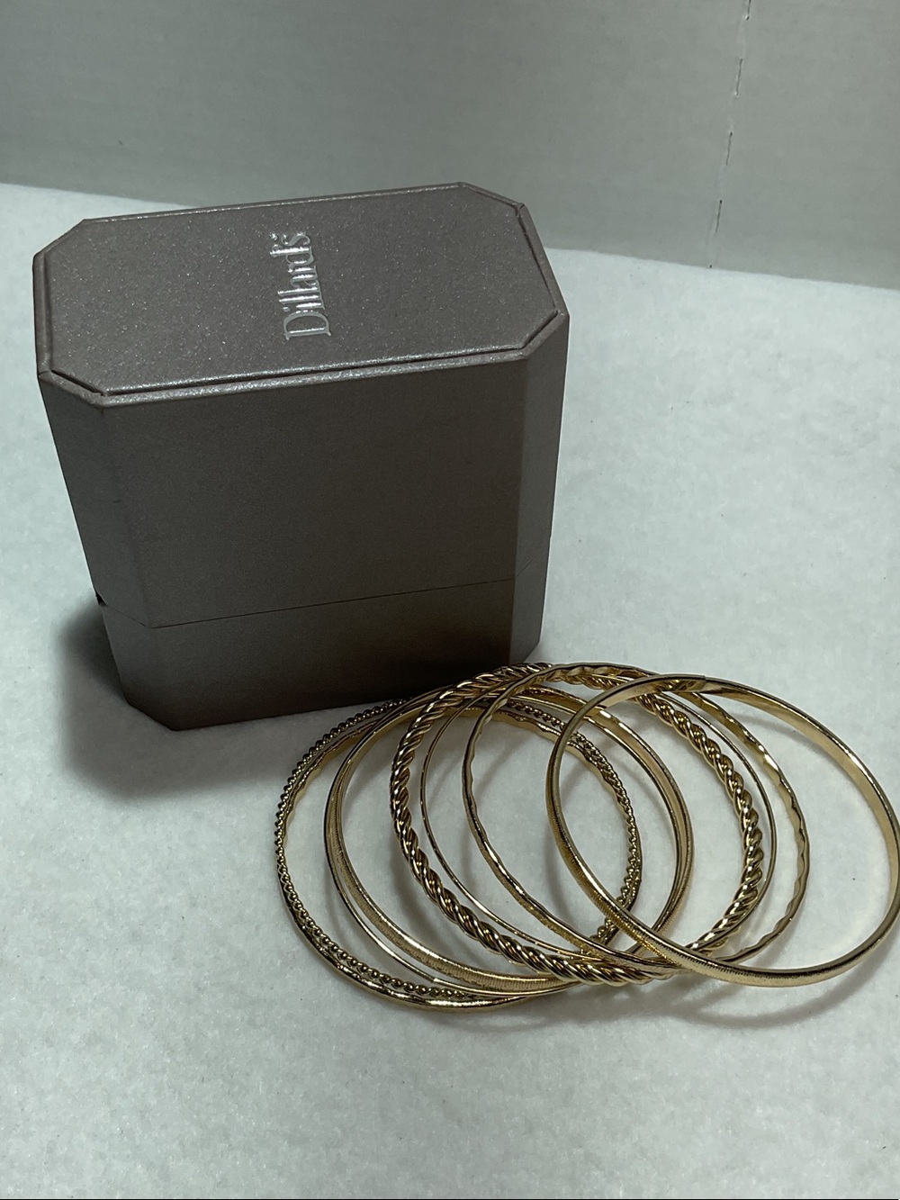 Gold-Tone Bangle Bracelet Set - 8-Pack